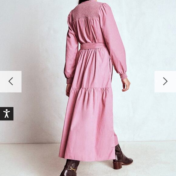 Boden Cecily Cord Midi Dress Pink Haze 14R - Picture 11 of 12